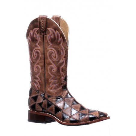 Bottes Roper - Cuir Vachette Brun Bout Carré Large Homme - Boulet Boots
