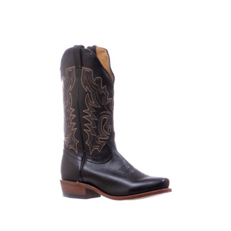 Santiags - Cuir Vachette Noir Bout Carré Homme - Boulet Boots