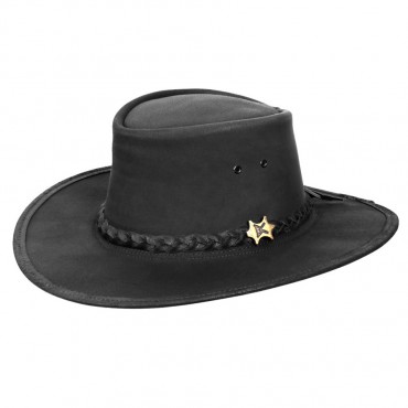 Australian Hat Stockman Cowhide Oily Unisex BC Hats Size S Color Black