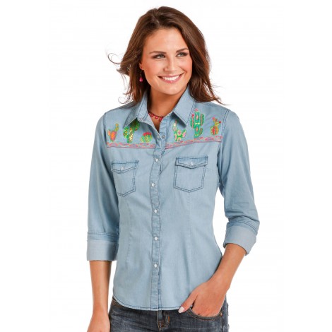 Womens western shirt with embroidery shop