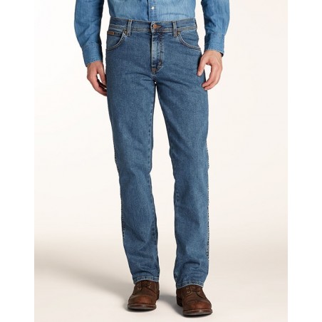 Jeans - Stonewash Texas Stretch Homme - Wrangler Taille 30 x 30 Couleur  Bleu clair