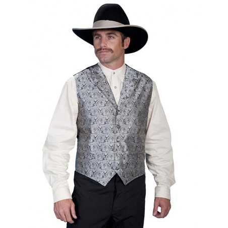 Gilet Classique Grande Taille - Polyester Motif Paisley Homme - Scully