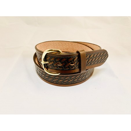 Belt - Cowhide Basket Unisex - Brushy Creek