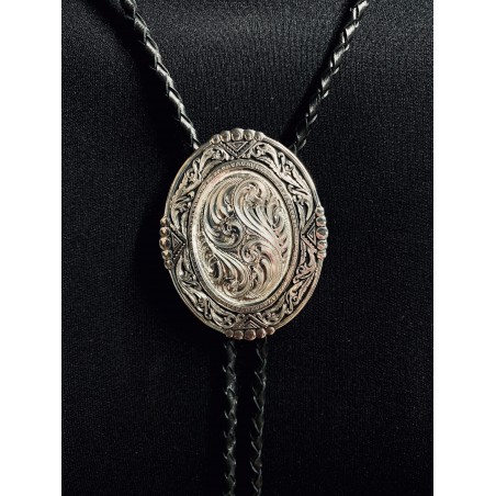Bolo Tie - Southwestern Rancher in Antiqued Silver Unisex - Montana Silversmiths