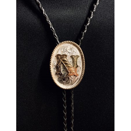 Bolo Tie Initial Letter Unisex Montana Silversmiths Initial O