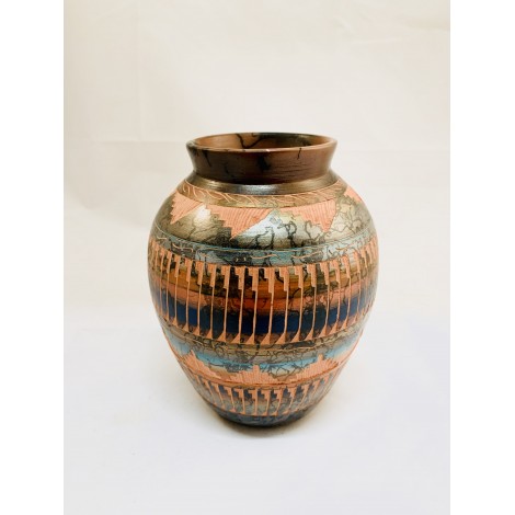 End of the Trail Canoe Authentic Native American Pottery Navajo Southwest Ceramic Pottery Native American Pottery Ceramic Etching