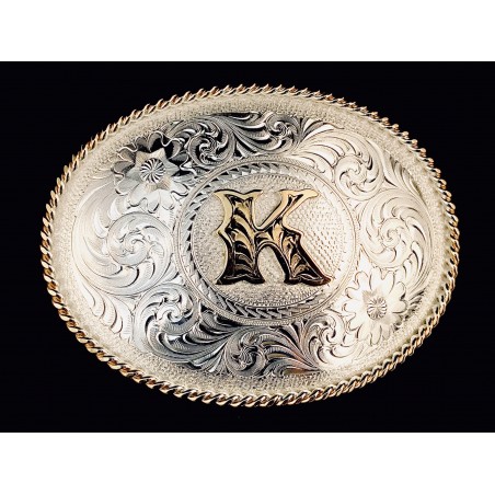 Western Buckle - Initial Letter - Montana Silversmiths
