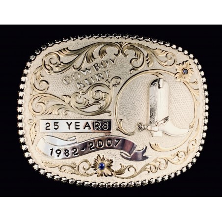 Western Buckle - Cowboy Kurt 25th Anniversary - Montana Silversmiths