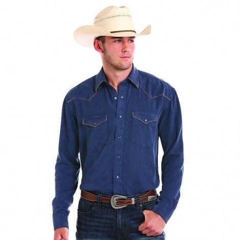 navy cowboy shirt