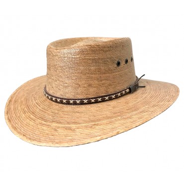 * 051 Cerceau Paille Cowboy Chapeau De Paille environ taille 56/58 one-size 