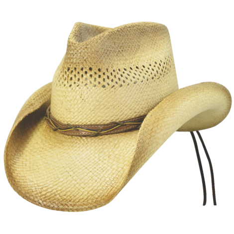 Cowboy Chapeau de Paille Jean Panama avec bande occidentale unisexe homme femme pour été