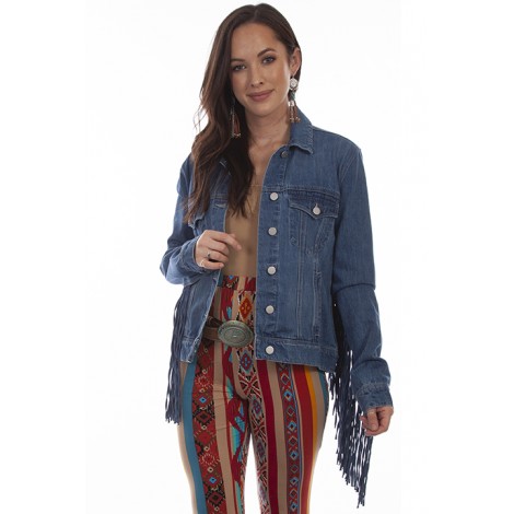 fringe colorful jacket