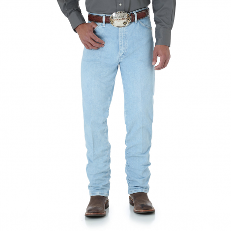 Jeans - Cotton Light Blue Cowboy Cut Slim Fit Men - Wrangler Size 29 x 30  Color Bleu clair