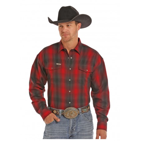 Chemise Flanelle Grande Taille Carreaux Rouge Homme Powder River Couleur Rouge Taille 3xl