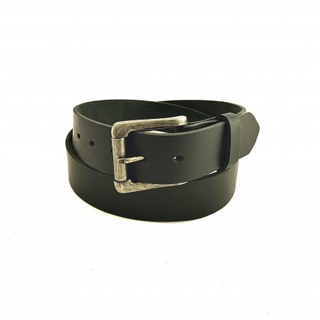 Belt - Smooth Cowhide Black Unisex - Brushy Creek