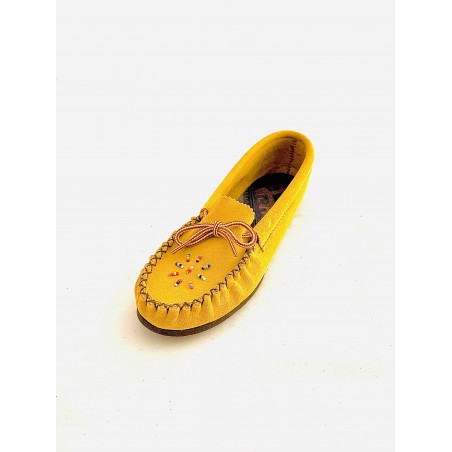 Moccasins - Suede Leather Beaded Women - Bastien Industries