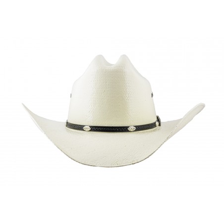 Chapeau de cowboy - Lubbock Paille 20x Blanc Unisexe - Master Hatters