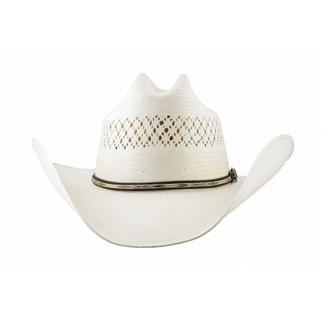 Chapeau de cowboy - Scotsdale Paille 20x Blanc Unisexe - Master Hatters  Couleur Blanc Taille 6 7/8 US (55 CM)