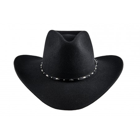 Chapeau de cowboy - Colorado Noir Feutre 3x Unisexe - Master Hatters