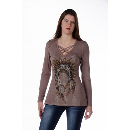 T-shirt - Mocha Dakota Women - Liberty Wear