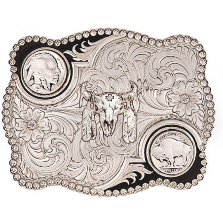 Boucle Western - Vintage Indien Bison - Montana Silversmiths