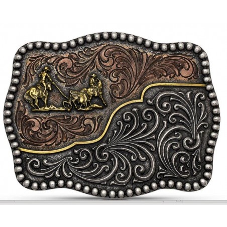 Boucle Western - Tricolore Team Roper - Montana Silversmiths