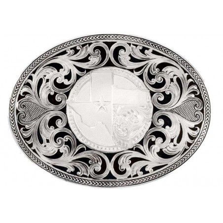 Boucle Western - Ovale Texas Argent - Montana Silversmiths