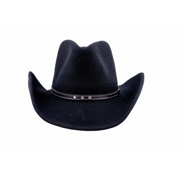 Chapeau de Cowboy en laine noir