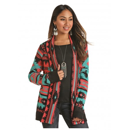 Cardigan - Aztec Print Women - Panhandle Size S