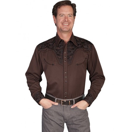 Chemise Western - Broderie Classique Homme - Scully