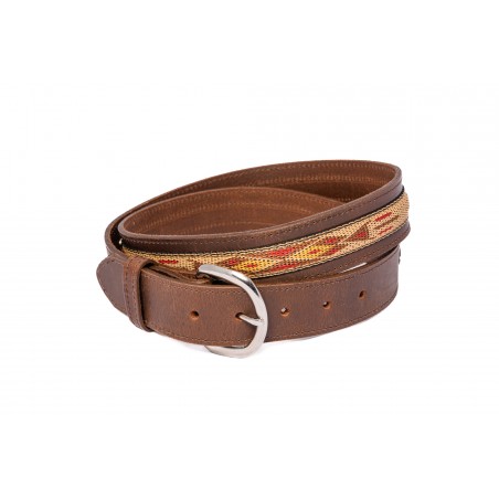 Ceinture - Cuir Vachette Marron Azteque Unisexe - Texas Leather
