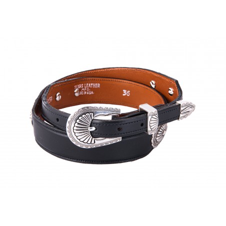 Belt - Cowhide Conchos Unisex - Texas Leather