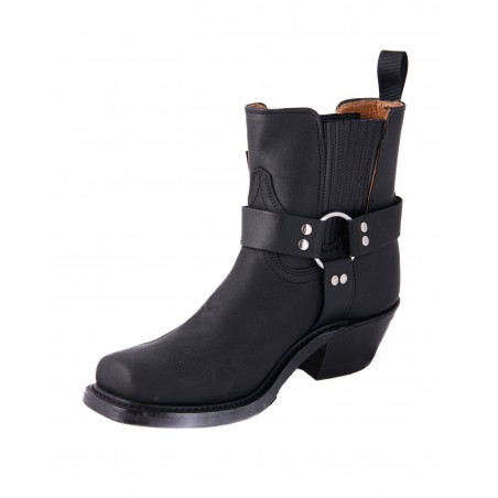 Bottines Moto - Cuir Vachette Bout Carré Homme - Boulet Boots