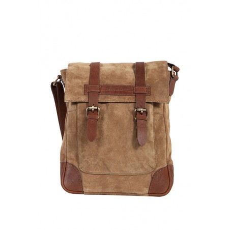 Shoulder Tote - Brown Suede Leather - Scully