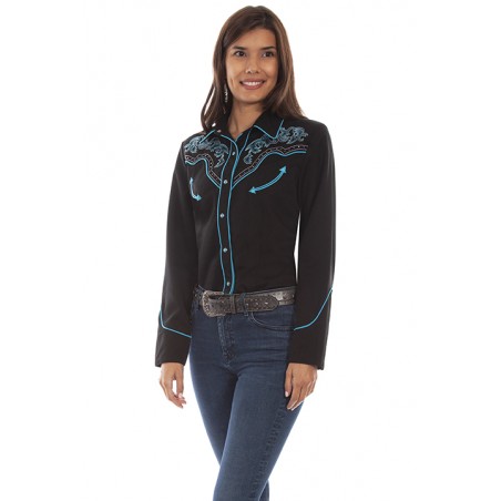 Turquoise western shirt womens sale