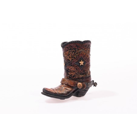 Boot Pencil Holder - Brown Star - Austin Accent