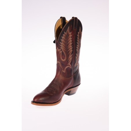 Santiags - Cuir Vachette Marron Bout Arrondi Homme - Boulet Boots