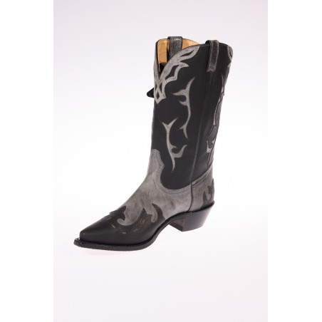 Cowboy Boots - Cowhide Grey Snip Toe Men - Boulet Boots