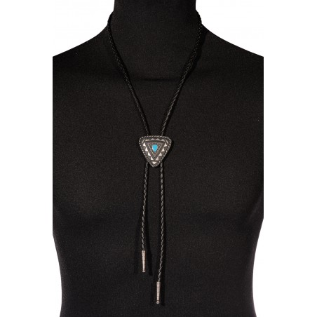 Bolo Tie - Triangle Aztèque Turquoise Unisexe - Austin Accent