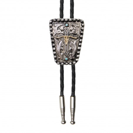 Bolo Tie - Steer Skull Turquoise Unisex - AndWest