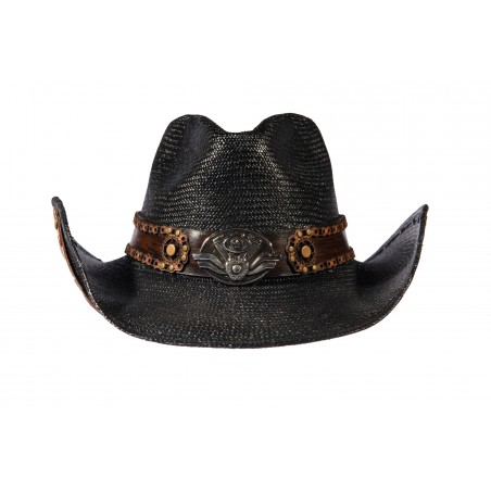 Chapeau de cowboy - Motorhead Paille Noir Unisexe - Austin Hats