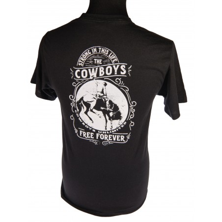 T-shirt - Noir Imprimé Free Forever Homme - Cowboys Unlimited