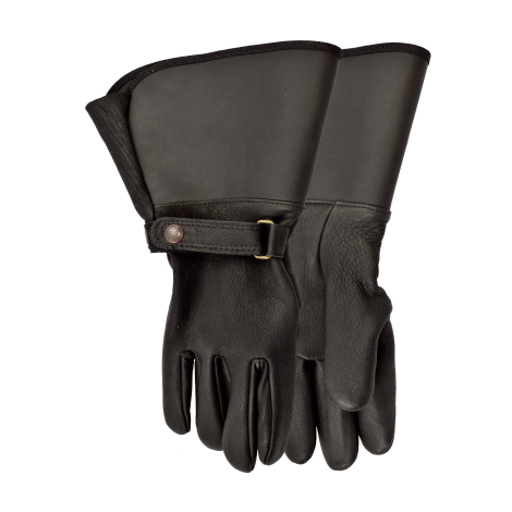 Gants Moto Interstate - Cuir Vachette Noir Unisexe - Watson Gloves Taille S  Couleur Noir