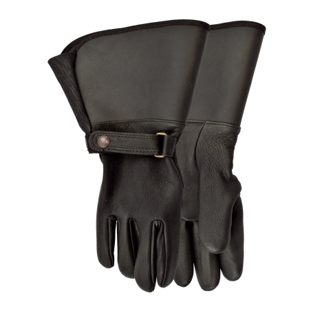 Gants Moto Interstate - Cuir Vachette Noir Unisexe - Watson Gloves