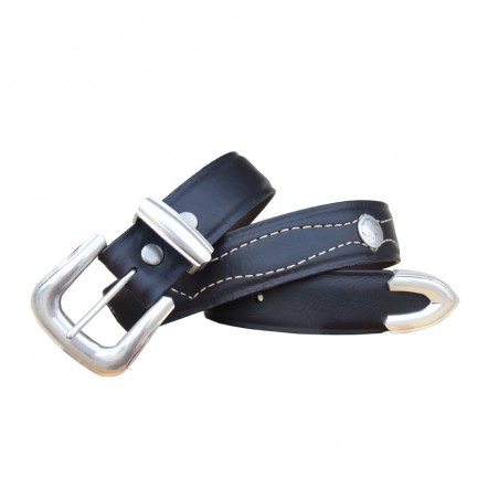 Bison Leather Western Belt - Dalton Chocolate - Lejon