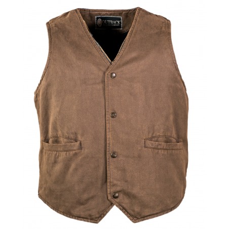 Gilet Sebastian - Brun Motif Azteque Bleu Homme - Outback