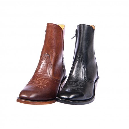 Bottines Western - Cuir Vachette Bout Western Homme - Boulet Boots