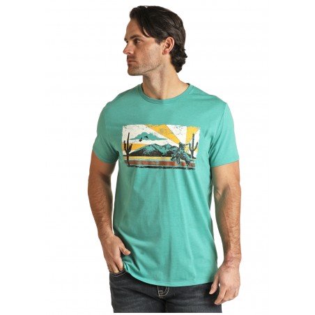 T-shirt - Turquoise Rodeo - Rock&Roll Cowboy