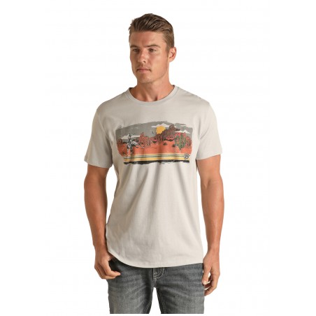 T-shirt - Gris Clair Arizona Rodeo - Rock&Roll Cowboy