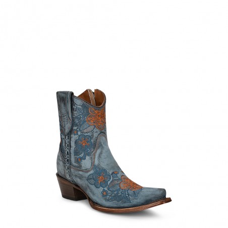 Ankle Boots - Cowhide Blue Jean Snip Toe Women - Corral Boots